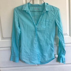 Lily Pulitzer Light Blue Button-down Shirt